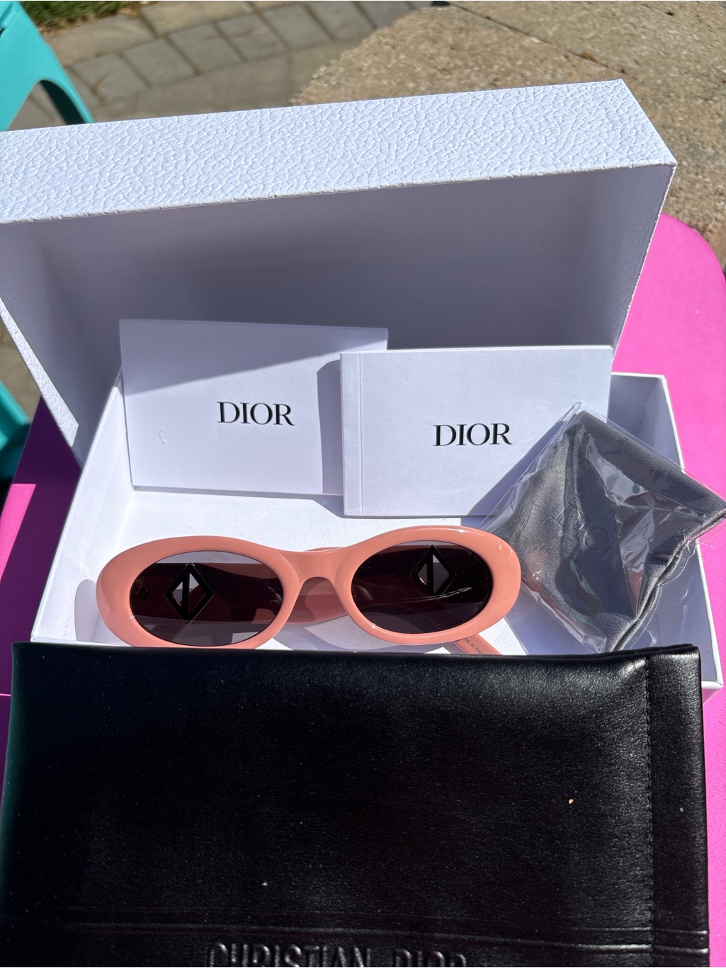 Dior X Cactus Jack Pink Oval Tinted Sunglasses